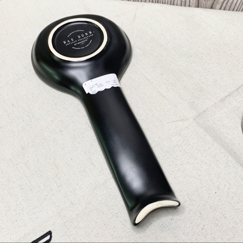 NWT🖤Rae Dunn “STIR” Black Spoon 🥄 Rest - Picture 3 of 6